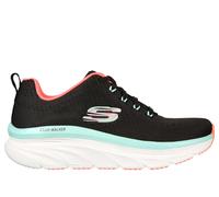 Skechers Donna Relaxed Fit: D'Lux Walker - Fresh Finesse Sneaker in Nero/uomota, Taglia 38, Vegan
