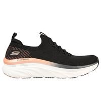 Skechers Donna Relaxed Fit: D'Lux Walker - Let it Glow Sneaker in Nero/Rosa Oro, Taglia 38, Vegan