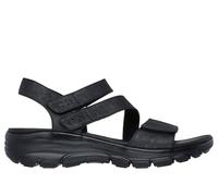Skechers Donna Relaxed Fit: Easy Going - All Day Chic Sandali in Nero, Taglia 37, Vegan