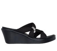 Skechers Donna Rumble On - High Class Sandali in Nero, Taglia 41, Vegan