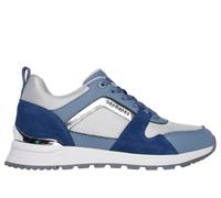 Skechers Donna Runway - Posh Gal Sneaker in Blu Navy Blue/Argento, Taglia 41