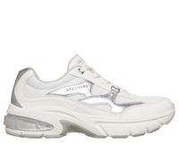Skechers Donna Shadow - Shiny Wave Sneaker in Bianco/Argento, Taglia 39