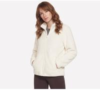 Skechers Donna Skech-Sherpa Giacca in Bianco, Taglia Largo
