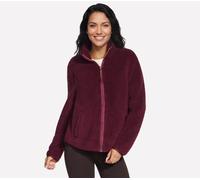 Skechers Donna Skech-Sherpa Giacca in Bordeaux/Rosa, Taglia Largo