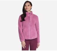Skechers Donna Skech-Sherpa Giacca in Rosa, Taglia Piccolo