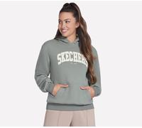 Skechers Donna SKECH-SWEATS Destination felpa con cappuccio in Talpa/Oliva, Taglia XL