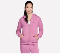 Skechers Donna SKECH SWEATS Signature Full Zip felpa con cappuccio in Rosa, Taglia Largo