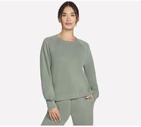 Skechers Donna SKECHLUXE Elevate Crewneck in Talpa/Oliva, Taglia Piccolo