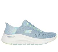 Skechers Donna Slip-ins: Arch Fit 2.0 - Easy Chic Sneaker in Blu/Lime, Taglia 38.5, Vegan, Lavabile in lavatrice