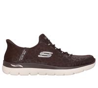 Skechers Donna Slip-ins: Arch Fit Summits - Luxe Leopard Sneaker in Marrone, Taglia 37.5, Vegan, Lavabile in lavatrice