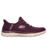 Skechers Donna Slip-ins: Arch Fit Summits - Luxe Leopard Sneaker in Porpora, Taglia 38, Vegan, Lavabile in lavatrice