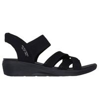 Skechers Donna Slip-ins: Arya - Cooling Off Sandali in Nero, Taglia 37, Vegan, Lavabile in lavatrice