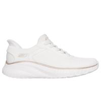 Skechers Donna Slip-ins: BOBS Sport Squad Chaos Sneaker in Bianco/Oro, Taglia 37.5 Wide , Vegan, Lavabile in lavatrice
