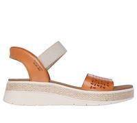 Skechers Donna Slip-ins: BOBS Sun Ray - Step Aside Sandali in Marrone Valigia, Taglia 37, Vegan