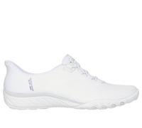 Skechers Donna Slip-ins: Breathe-Easy - Knitty Waves Shoes in Bianco, Taglia 38, Vegan, Lavabile in lavatrice