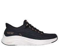 Skechers Donna Slip-ins: Contour Foam - Cozy Fit Golden Hour Sneaker in Nero/Rosa Oro, Taglia 35.5, Vegan, Lavabile in lavatrice
