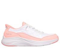 Skechers Donna Slip-ins: Contour Foam - Cozy Fit Sneaker in Bianco/Corallo, Taglia 37, Vegan, Lavabile in lavatrice