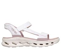 Skechers Donna Slip-ins: GO WALK Glide-Step 2.0 Sandali - Cozy Fit Jada in Bianco/Rosa, Taglia 38, Vegan, Lavabile in lavatrice