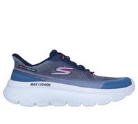 Skechers Donna Slip-ins: GO WALK Max Cushioning Hyper Burst - Nikita Sneaker in Blu Navy Blue/Rosa, Taglia 39, Vegan, Lavabile in lavatrice