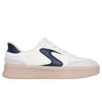 Skechers Donna Slip-ins: Hotshot HI - Lifted Luxe Sneaker in Bianco/Blu Navy Blue, Taglia 36.5