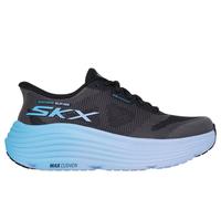 Skechers Donna Slip-ins: Max Cushioning Endeavour - Hallandale Sneaker in Nero/Blu, Taglia 37.5, Vegan, Lavabile in lavatrice