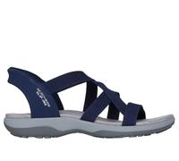 Skechers Donna Slip-ins: Reggae Slim - Stretch Flex Sandali in Blu Navy Blue, Taglia 40, Vegan