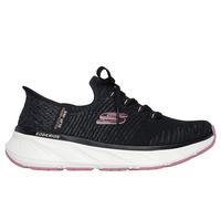 Skechers Donna Slip-ins Relaxed Fit: Edgeride Sneaker in Nero/Rosa, Taglia 41, Vegan, Lavabile in lavatrice