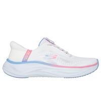 Skechers Donna Slip-ins: Skech Cloud - Perfectly Plush Sneaker in Bianco/Multicolore, Taglia 35, Vegan, Lavabile in lavatrice