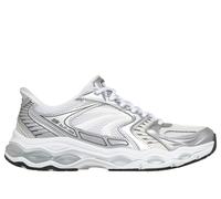 Skechers Donna Slip-ins: Skech-Gel - Retro Pulse Sneaker in Bianco/Nero/Argento, Taglia 39