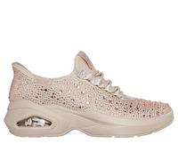 Skechers Donna Slip-ins Snoop Dogg: M-UNO - Rhinestoned Air Sneaker in Naturale, Taglia 37.5, Vegan