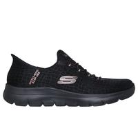 Skechers Donna Slip-ins: Summits - Classy Night Sneaker in Nero/Oro, Taglia 35.5, Vegan
