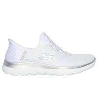 Skechers Summits Diamond Dream Sneaker Donna, Bianco Argento, 6.5 UK Wide