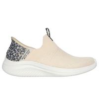 Skechers Donna Slip-Ins: Ultra Flex 3.0 - Natural Step Sneaker in Leopardo, Taglia 38, Vegan