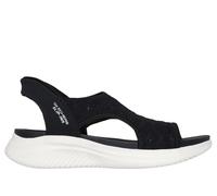 Skechers Donna Slip-ins: Ultra Flex 3.0 - Sun Warmth Sandali in Nero, Taglia 38.5, Vegan