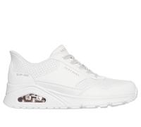 Skechers Donna Slip-ins: UNO - Banksia Luxe Sneaker in Bianco, Taglia 39