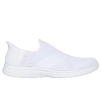 Skechers Donna Slip-ins: Virtue - Sleek Sneaker in Bianco, Taglia 38.5, Vegan