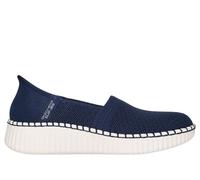 Skechers Donna Slip-ins: Wilshire Blvd - Journey To Slip-On Shoes in Blu Navy Blue, Taglia 38, Vegan, Lavabile in lavatrice