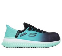 Skechers Tilido OmbrayConstruction Stivali Donna, Tessuto Sintetico Nero Foglia di tè, 41 EU