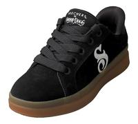 Skechers Donna Courtside Cali Girlz Slip-In ALLENATRICE, Black Suede/ White Duraleather, 41 EU