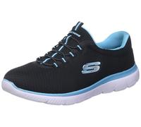 Skechers Donna Summits 12980 Scarpe da ginnastica, Black Mesh/ Turquoise Trim, 40 EU