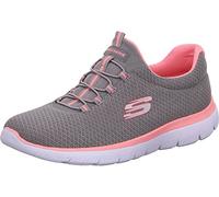 Skechers Donna Summits 12980 Scarpe da ginnastica, Gray Mesh/ Pink Trim, 36 EU