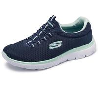 Skechers Donna Summits 12980 Scarpe da ginnastica, Navy Mesh/ Aqua Trim, 37 EU
