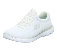 Skechers Donna Summits 12980 Scarpe da ginnastica, White Mesh/ Silver Trim, 35.5 EU