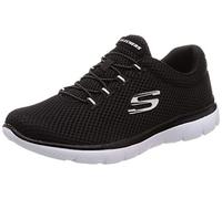 Skechers Donna Summits 12985 Scarpe da ginnastica, Black Mesh/ White Trim, 40 EU
