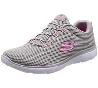 Skechers Donna Summits 12985 Scarpe da ginnastica, Gray Mesh/ Hot Pink Trim, 39 EU