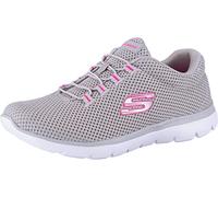 Skechers Donna Summits 12985 Scarpe da ginnastica, Gray Mesh/ Hot Pink Trim, 41 EU