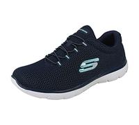 Skechers Donna Summits 12985 Scarpe da ginnastica, Navy Mesh/ White Trim, 37 EU