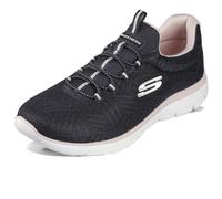 Skechers Donna Summits Artistry Chic Scarpe da Ginnastica, Black Mesh/Light Pink Trim, 39.5 EU