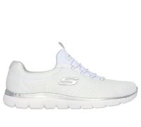 Skechers Donna Summits - Artistry Chic Sneaker in Bianco/Argento, Taglia 37, Vegan