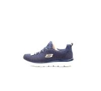 Skechers Donna Summits Bright Bezel Scarpe da ginnastica, Navy Knit/Gold Tim, 38 EU